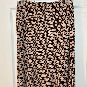 Bee Comb Pattern Brown and Pale Pink Skirt